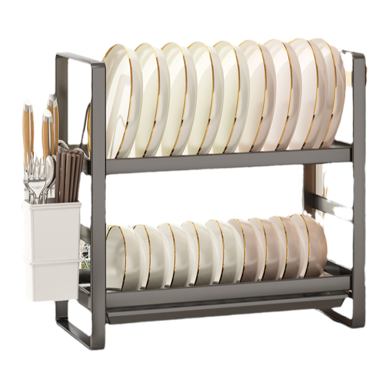 不锈钢沥水碗盘架窄小窗台碗筷碗碟收纳厨房柜内置物架水槽晾碗架