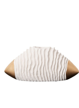 意式轻奢白金几何艺术花器装饰品