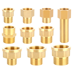 全铜加厚内外丝变径接头异径转换直接1寸转4分6分大小头水管配件