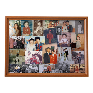 全家福相框摆台洗老照片做成家庭合影多张相片组合大尺寸挂墙展示