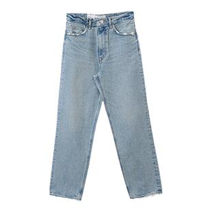 爆款裤王MOUSSY 夏季直筒毛边磨损牛仔裤010GAS11-5440