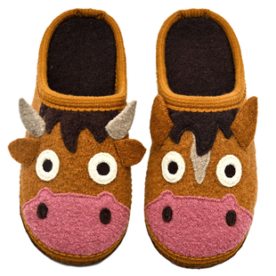 TOFUYOU 羊毛拖鞋男女情侣家居地板室内鞋羊毛保暖鞋可爱职场牛马