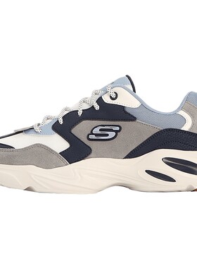 skechers斯凯奇潮酷撞色男鞋舒适老爹鞋厚底舒适运动休闲鞋237236