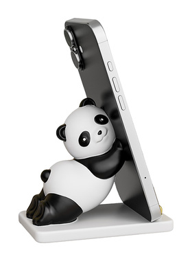 【治愈解压】熊猫手机支架小摆件