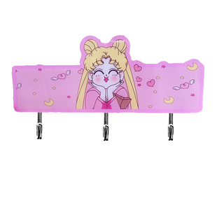 创意可爱少女心联排挂钩门后装饰长排粘钩衣服壁挂墙壁钥匙挂架