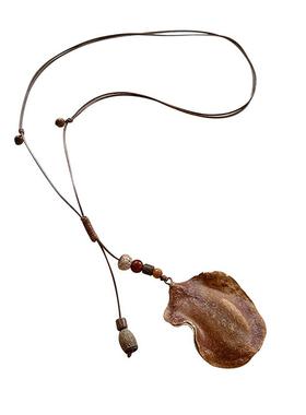 新中式长款橡果吊坠项链