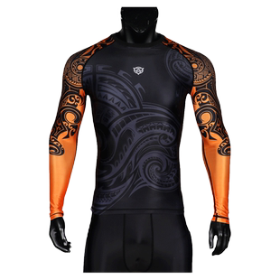 FIGHTBRO飞特氏速干衣男长袖紧身弹力吸汗跑步健身户外运动防磨衣