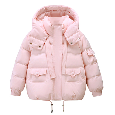 新款巴拉品女童羽绒服短款加厚冬