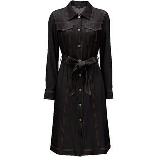 【ONLY奥莱】春季新款复古撞色明线正肩翻领衬衫裙连衣裙女