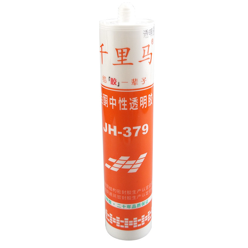 千里马379/348/258中性硅酮防霉玻璃胶耐候结构胶酸性水族鱼缸胶