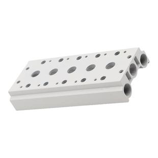 4V210-08电磁阀底座汇流板汇流排连接阀板200M-2F3F4F5F6F7F8F9F