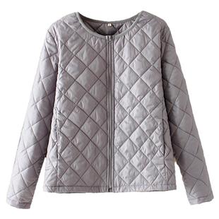 轻薄短款羽绒棉服女内胆加肥加大码胖妈妈装秋冬新款宽松棉衣外套