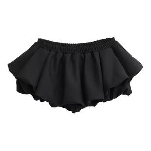 辣妹褶皱花苞半身裙女2025新款设计感低腰显瘦蓬蓬短裙a字裙裤