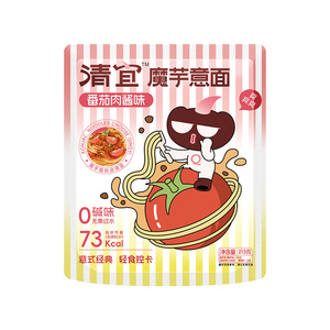 魔芋面番茄肉酱味低热量0碱味卡脂即食免煮减代餐饱腹肥零主食品