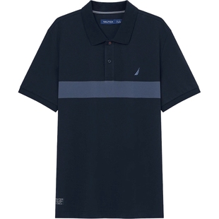 NAUTICA/诺帝卡男装夏季舒适透气棉氨珠地短袖POLO衫KO4207