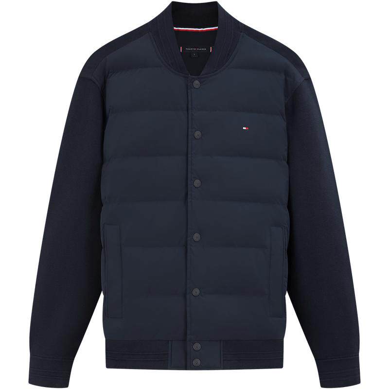 Tommy男装90鹅绒拼接棒球领开衫