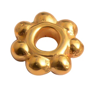 纯18k金隔片配珠配件珍珠串珠diy材料配饰隔垫手链古法金手工金