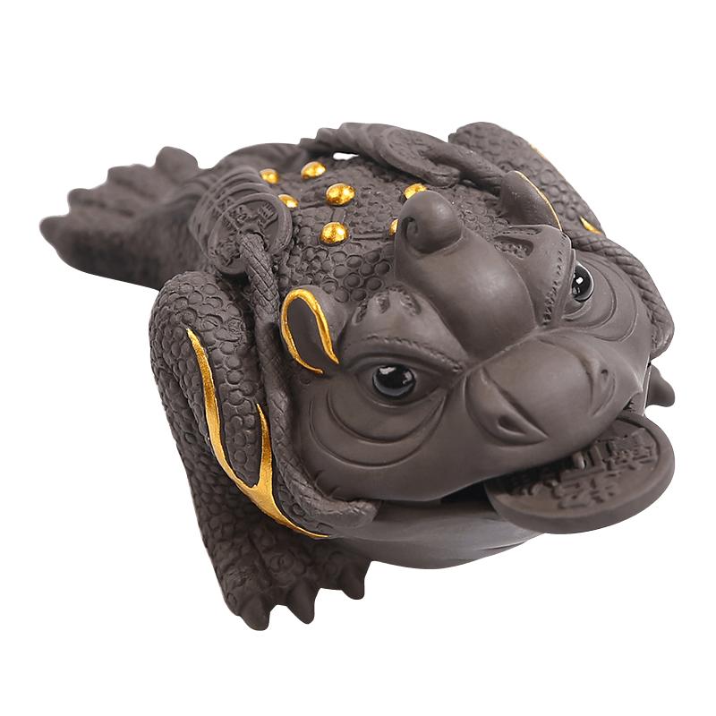 紫砂金蟾精品茶宠摆件