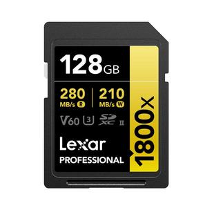 Lexar雷克沙SD卡128G相机内存卡相机V60存储卡高速闪存卡1800x