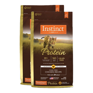 【自营】instinct天然百利美国进口高蛋白鸡肉配方成年猫粮10LB*2