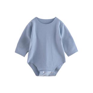 德绒宝宝长袖包屁衣男女婴儿打底内衣春秋冬加厚保暖三角连体衣服