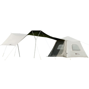 牧高笛零动165Pro充气帐篷黑胶速开户外露营装备天幕二合一便携式