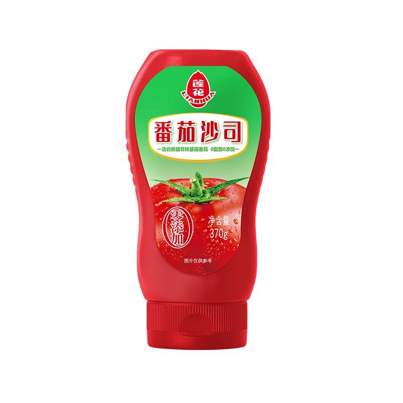莲花番茄酱挤压瓶370g 儿童家用0脂无添加新疆蕃茄沙司官方旗舰店