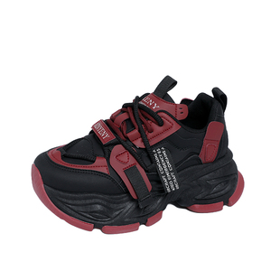 老爹鞋女款新款春季26年超火鞋子百搭厚底鞋轻便不累脚防滑运动鞋