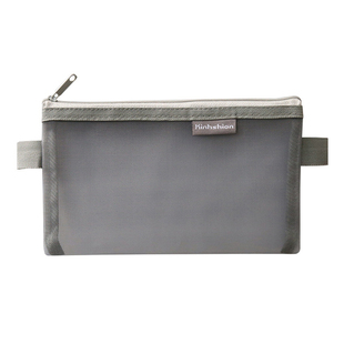 韩国版简约小清新透明网纱创意考试笔袋大容量文具盒男女生铅笔盒