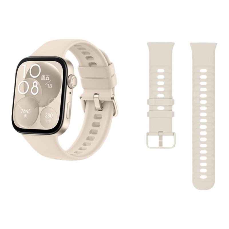 适用华为fit5手表表带fit4新款液态硅胶watchfit4pro腕带智能手环fit5pro原装替换腕带fit4夏季高