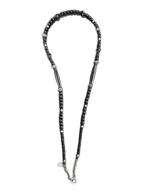 Arthur.k天照系列日本原创手工天然矿石925银男女墨玄项链均码