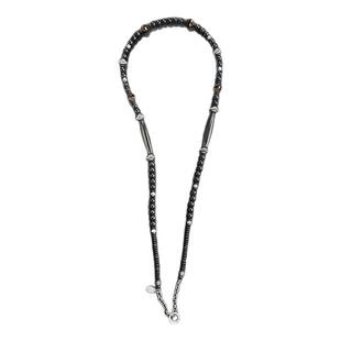 Arthur.k天照系列日本原创手工天然矿石925银男女墨玄项链均码