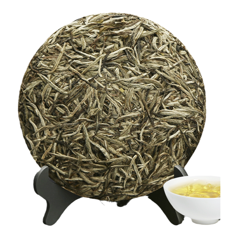 高山福鼎大白茶白毫银针茶饼原料茶叶特级散装礼盒装300g豪香新茶