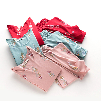 中老年长绒棉秋衣秋裤意大莱女士