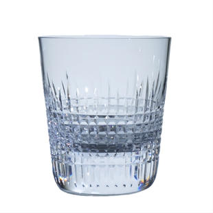水晶玻璃喝水杯 南希系列手工切子威士忌杯 300ml可耐高温