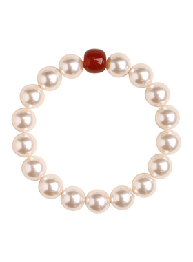 红玛瑙珍珠手链女款叠戴手串