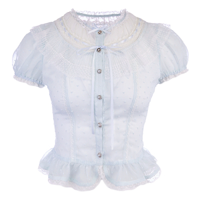 法式少女古董洋娃娃雪纺衫衬衫