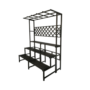 铝合金阳台花园庭院多肉肉兰花盆景多层顶棚花架防水防腐架定做