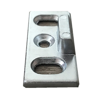 铝合金窗三孔锁扣亚尔锌合金直角厚锁点幕墙加高锁座7字特高锁块