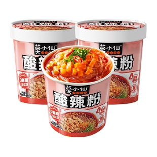莫小仙重庆酸辣粉桶装正宗红薯粉丝冲泡免煮米线方便面速食食品