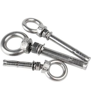 304不锈钢吊环膨胀螺丝万能挂钩环形拉爆带圈爆炸吊钩螺栓M6M8M16