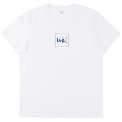 Lee26春夏新品标准版圆领方形Logo印花图案男短袖T恤LMT0122194LE