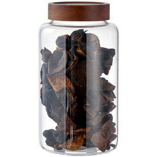 装陈皮储存罐专用高硼硅玻璃密封罐储物新会茶叶鱼胶药材防潮罐子