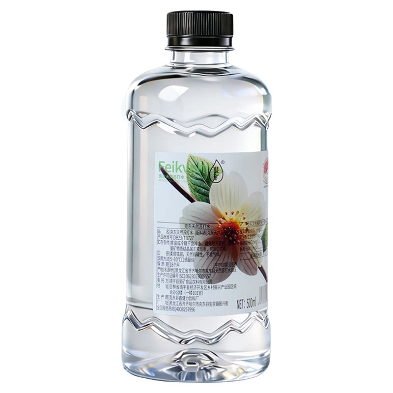 斐矿克东天然苏打水500ml*12小瓶整箱轻卡解暑泡茶无气无糖弱碱水