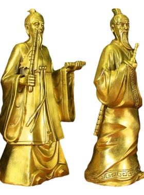 纯铜姜太公钓鱼封神榜站像摆件