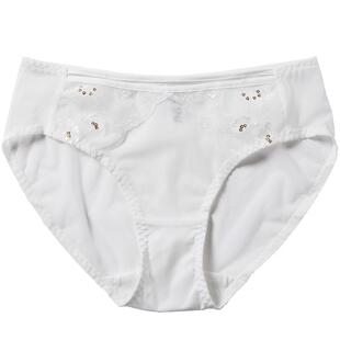 夏娃之秀女士内裤女蕾丝性感秋冬薄款短裤棉底裆中腰透气舒适少女