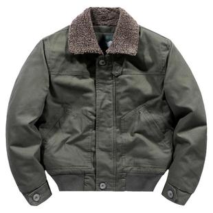 AK冬季翻领羊羔绒棉服男加绒加厚外套宽松青年休闲多口袋工装棉服