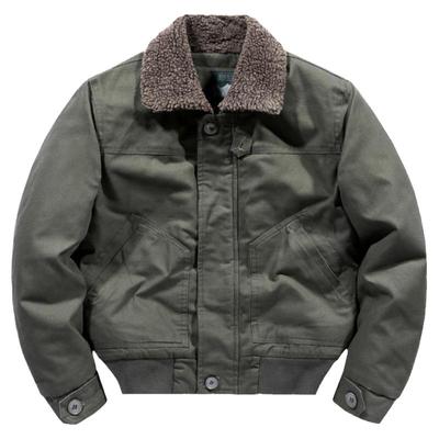 AK冬季翻领羊羔绒棉服男加绒加厚