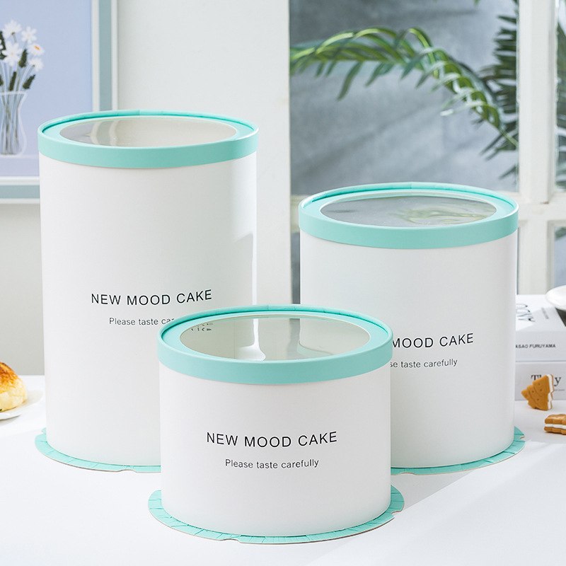 圆形透明盖蛋糕盒4/6/8/10/12寸单烘焙双生日蛋糕多层包装盒加高