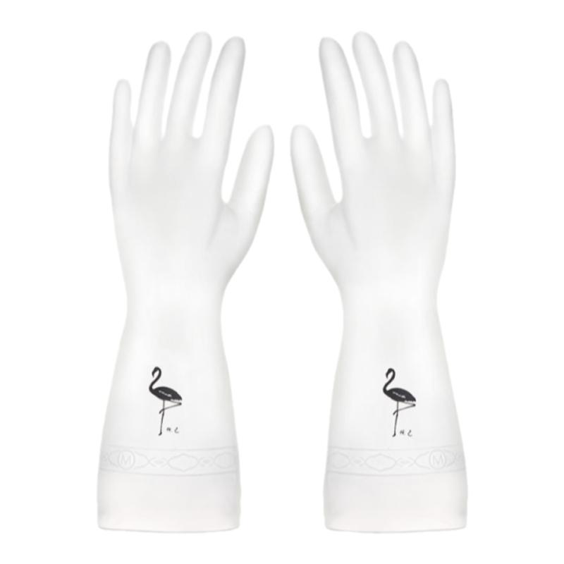 洗碗手套女厨房家用刷碗橡胶皮耐用防水洗衣服家务清洁贴手火烈鸟